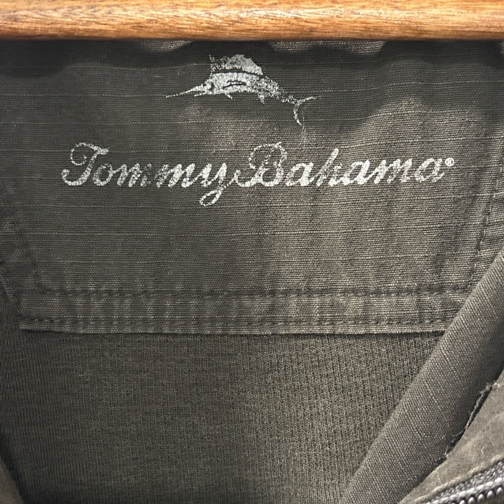 Tommy Bahama Men’s Tobago Bay Half Zip Sweatshirt Size XL Black 100% Cotton - Picture 4 of 7